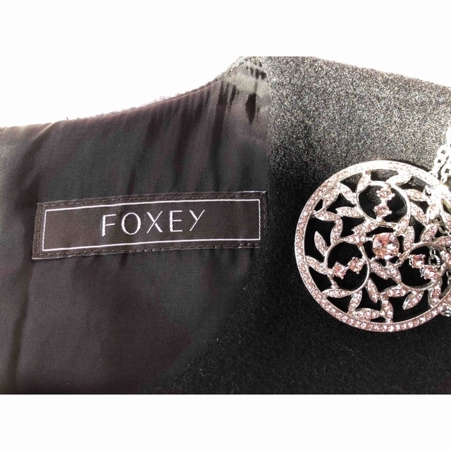 数量は多 Foxeyカシミヤ100%ワンピース サイズ38 スモーキーブルー