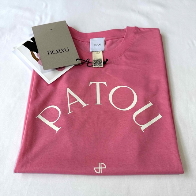 パトゥを PATOU - 新品未着用 ピンクS PATOU オーガニックコットン パトゥロゴTシャツの ブラックコ