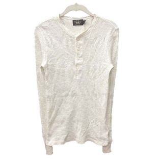 ダブルアールエル(RRL)のダブルアールエル Tシャツ カットソー 長袖 ヘンリーネック 155/84A 白(カットソー(長袖/七分))