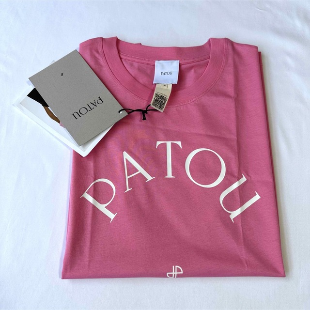 新品未着用 ピンクXS PATOU オーガニックコットン パトゥロゴTシャツ