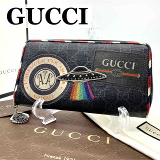 グッチ(Gucci)の【超極美品】グッチ 長財布 ナイトクーリエ GGスプリーム ラウンドファスナー(財布)