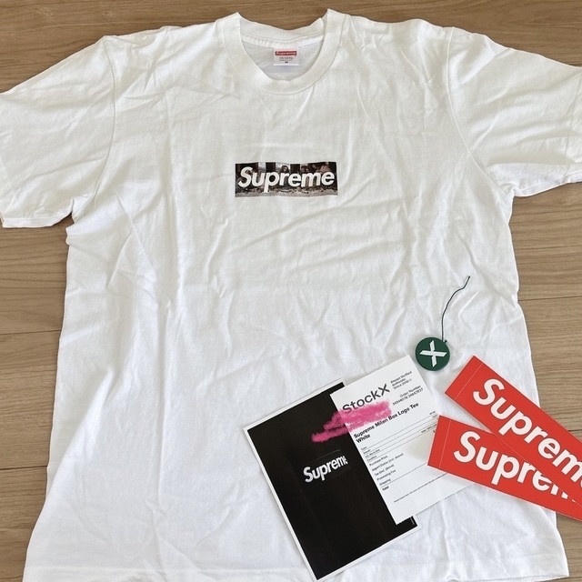 supreme milan box logo teeTシャツ/カットソー(半袖/袖なし)