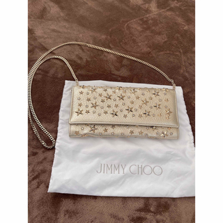 ジミーチュウ(JIMMY CHOO)のジミーチュウ  チェーン　ウォレット　バッグ　ゴールド　極美品(ショルダーバッグ)
