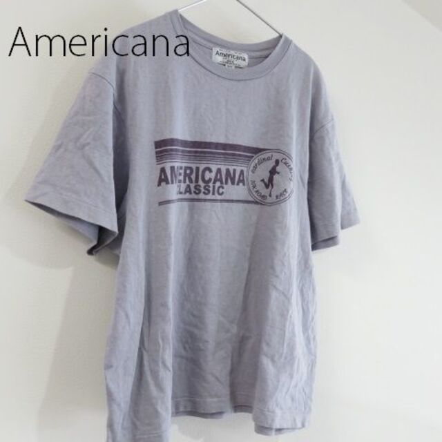 AMERICANA(アメリカーナ)のAmericana アメリカーナ　Tシャツ　パープル レディースのトップス(Tシャツ(半袖/袖なし))の商品写真