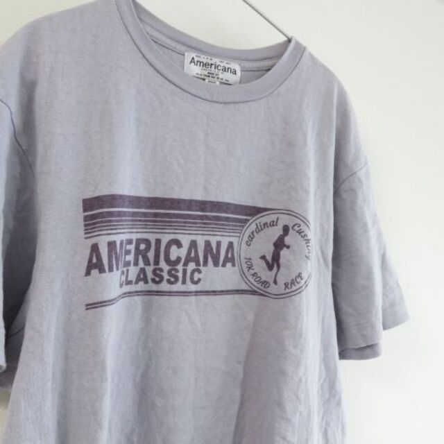 AMERICANA(アメリカーナ)のAmericana アメリカーナ　Tシャツ　パープル レディースのトップス(Tシャツ(半袖/袖なし))の商品写真