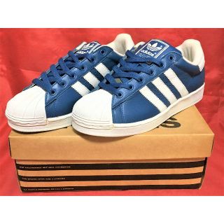 アディダス(adidas)の★希少レア!アディダス スーパースター青/白 ビンテージ デッド ❻★(スニーカー)