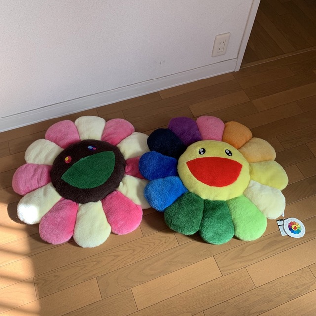 暖色系 【新品】カイカイキキ お花クッション 金銀 60cm 村上隆【未