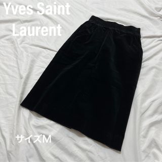 イヴサンローラン(Yves Saint Laurent)のYves Saint Laurent イブサンローラン ベロア タイトスカート(ひざ丈スカート)