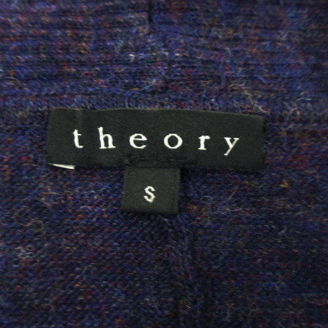 theory(セオリー)のセオリー カーディガン 長袖 羽織り ロング ミックス糸 紺 マルチカラー S レディースのトップス(カーディガン)の商品写真