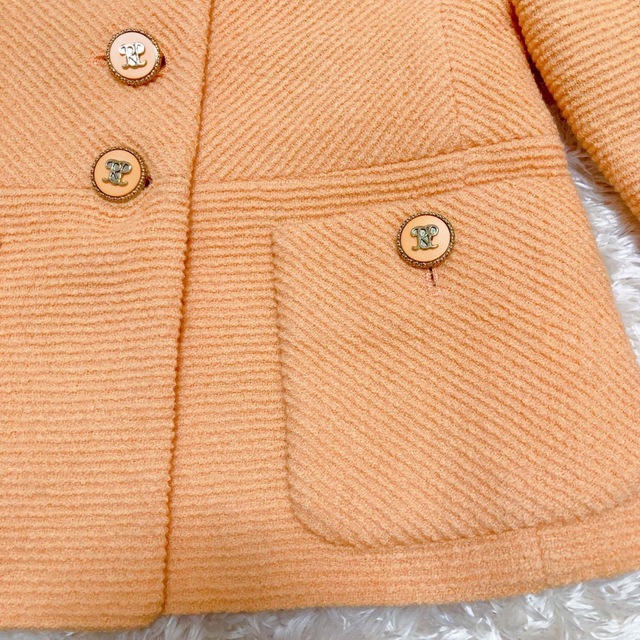 ROPE’(ロペ)のROPE ロペ　オレンジ　テーラードジャケット　ウールコート　S〜Mサイズ レディースのジャケット/アウター(テーラードジャケット)の商品写真