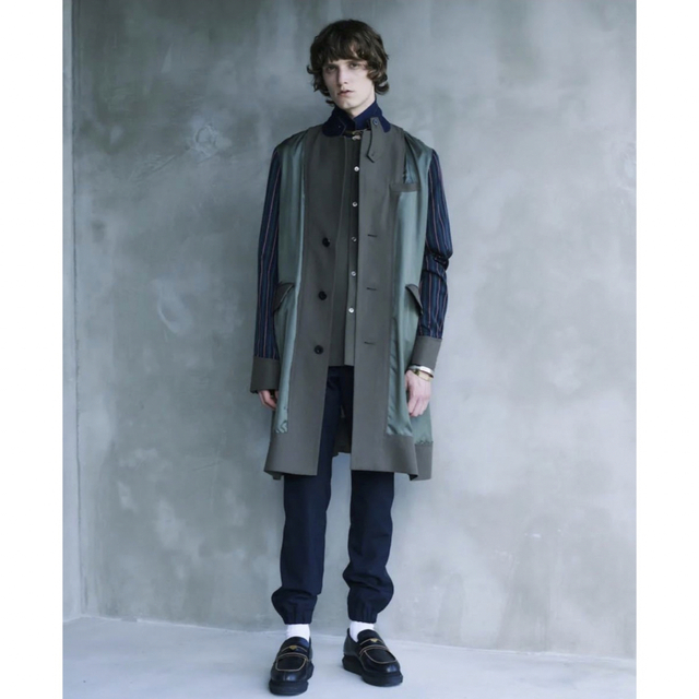 sacai - sacai Suiting Coat 異素材切替コート ハイブリッド2021ssの ...