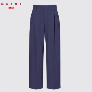 マルニ(Marni)のUNIQLO MARNI ワイドフィットタックパンツ Ｌ(スラックス)