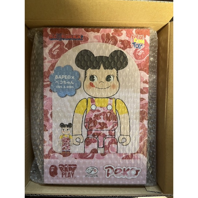 BE@RBRICK BAPE ペコちゃん 100% & 400% GREEN|キャラクター BE@RBRICK BAPE ペコちゃん 100% & 400% GREEN|キャラクター