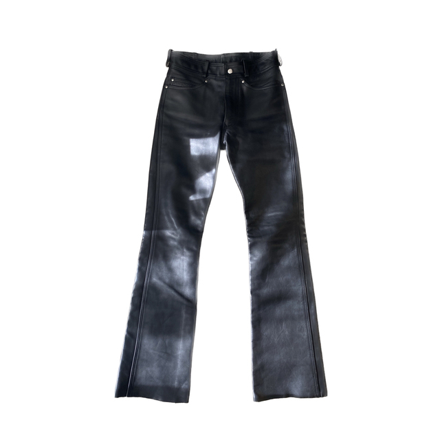 90s harley davidson leather flare pantsのサムネイル