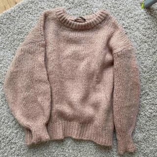 ザラ(ZARA)のzaraオーバサイズピンクニット(ニット/セーター)