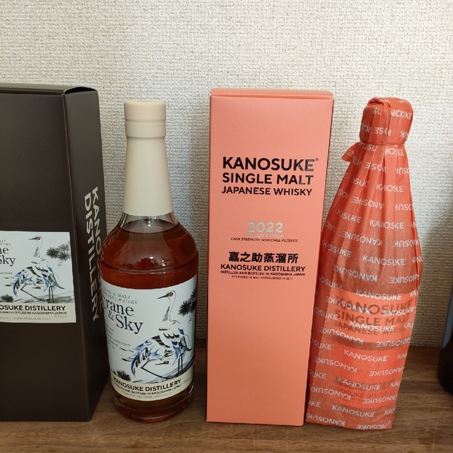 シングルモルト嘉之介　crane&sky 福岡ウイスキートーク 食品/飲料/酒の酒(ウイスキー)の商品写真