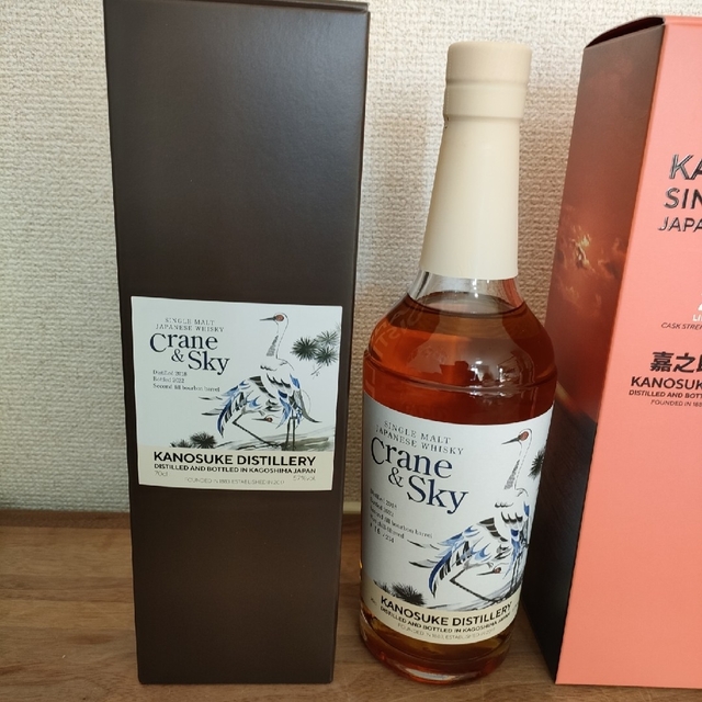 シングルモルト嘉之介　crane&sky 福岡ウイスキートーク 食品/飲料/酒の酒(ウイスキー)の商品写真