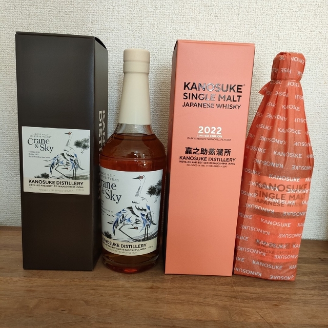 シングルモルト嘉之介　crane&sky 福岡ウイスキートーク 食品/飲料/酒の酒(ウイスキー)の商品写真