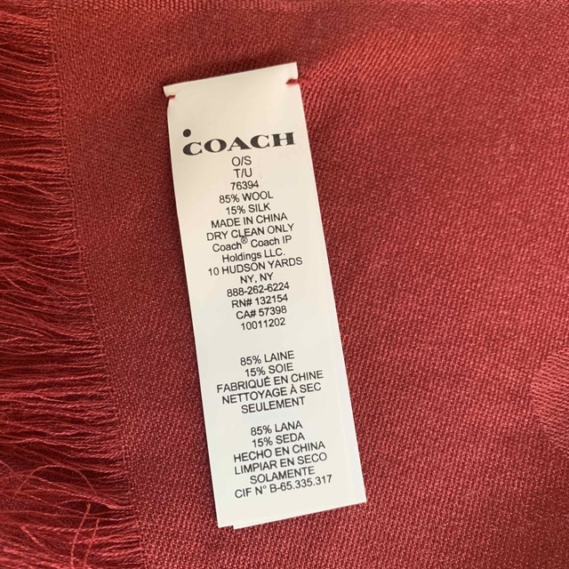 COACH(コーチ)の未使用品コーチシルク混マフラー レディースのファッション小物(マフラー/ショール)の商品写真