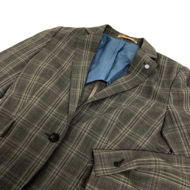ORIHICA(オリヒカ)のオリヒカ パンツスーツ セットアップ チェック 5 グレー ※MZ レディースのフォーマル/ドレス(スーツ)の商品写真