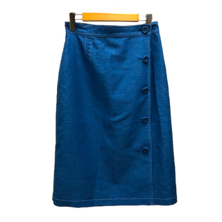 ビアッジョブルー(VIAGGIO BLU)のビアッジョブルー スカート フレア ラップ ボタン ステッチ ひざ丈 2 ブルー(その他)