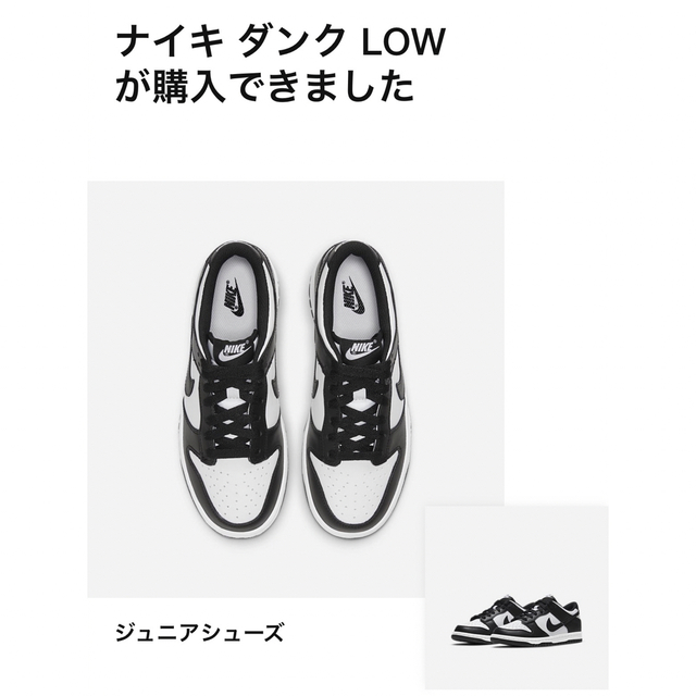 NIKE(ナイキ)のNike Dunk Low (GS) "White/Black" 25cm レディースの靴/シューズ(スニーカー)の商品写真