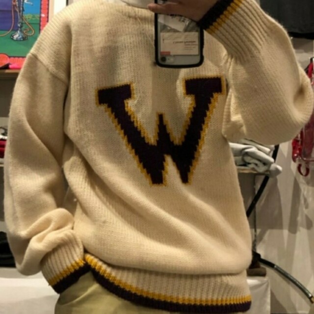 90s Callegiate Traditions "W" wool knit