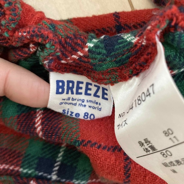 BREEZE(ブリーズ)のBREEZE チェック柄スカート 80cm キッズ/ベビー/マタニティのベビー服(~85cm)(スカート)の商品写真