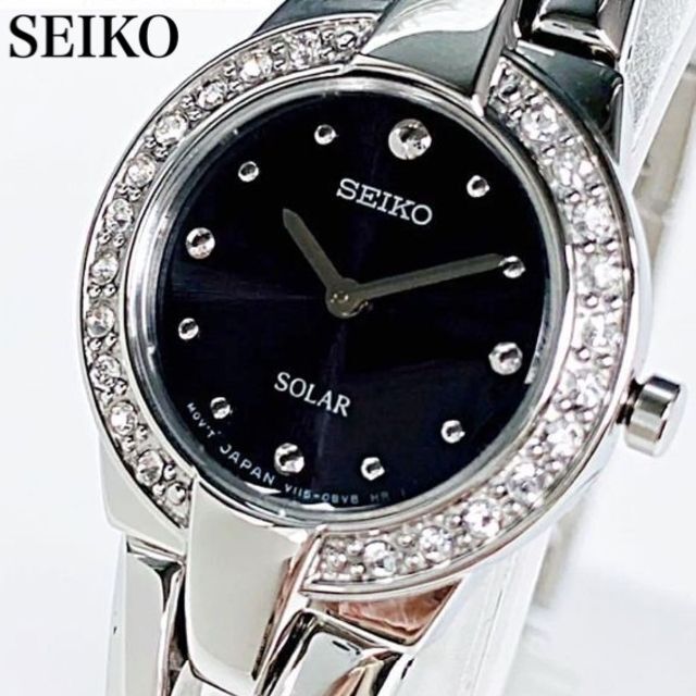 【ーラー】 SEIKO - 希少モデル スワロフスキー飾り★セイコー ソーラー SEIKO レディース腕時計の通販 by 時計屋 厚切り