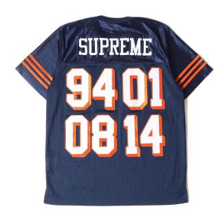 シュプリーム(Supreme)のSupreme シュプリーム ボールトップ ナンバリング ワッペン メッシュ フットボールトップ Championship Football Top 14SS ネイビー L トップス 半袖 【メンズ】【中古】【R012】(その他)