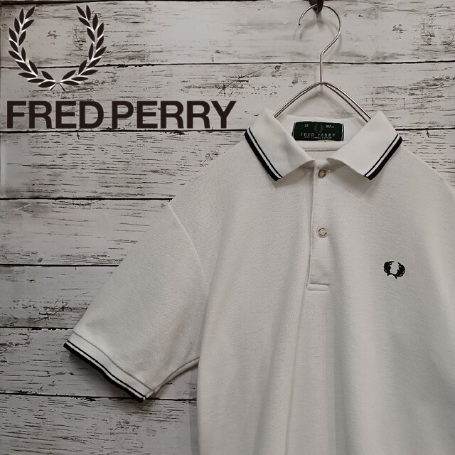 FRED PERRY フレッドペリー メンズポロシャツ 38 ホワイト