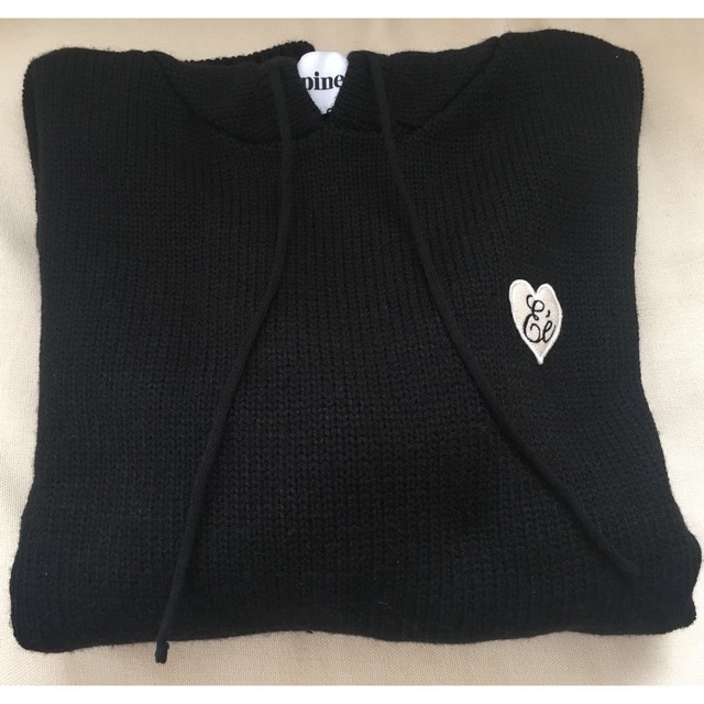 エピヌ　Eé knit hoodie black 4