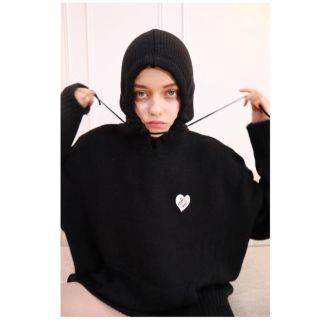 エピヌ(épine)の エピヌ　Eé knit hoodie black(ニット/セーター)