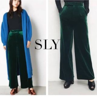 スライ(SLY)の【SLY】ベロアワイドパンツ　(カジュアルパンツ)