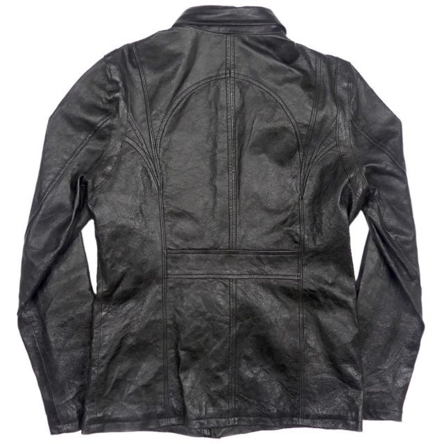 MORGAN HOMME(モルガンオム)のレザーシャツ ジャケット MORGAN モルガン 本革 メンズ 黒 AA1442 メンズのジャケット/アウター(レザージャケット)の商品写真