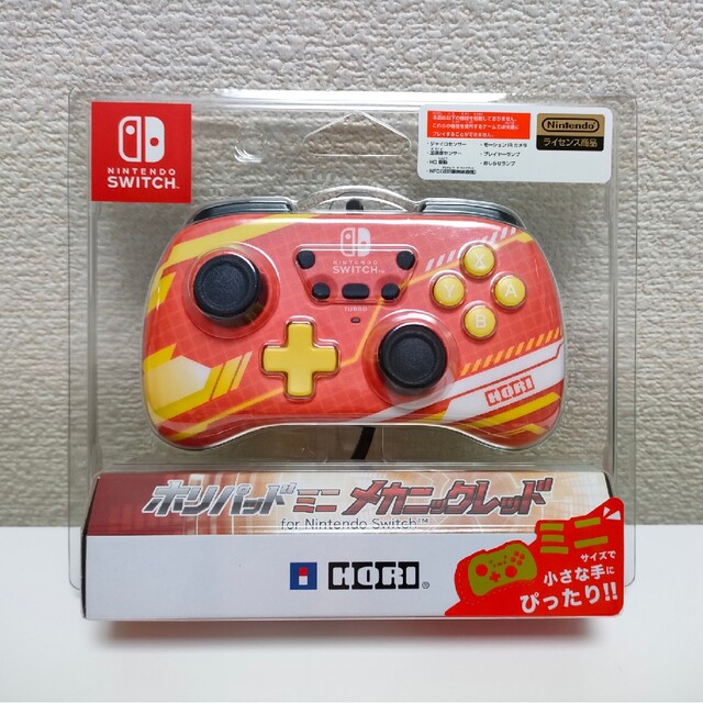 Nintendo Switch(ニンテンドースイッチ)の【新品未開封品】 連射コントローラー ホリパッド ミニ レッド Switch用 エンタメ/ホビーのゲームソフト/ゲーム機本体(その他)の商品写真