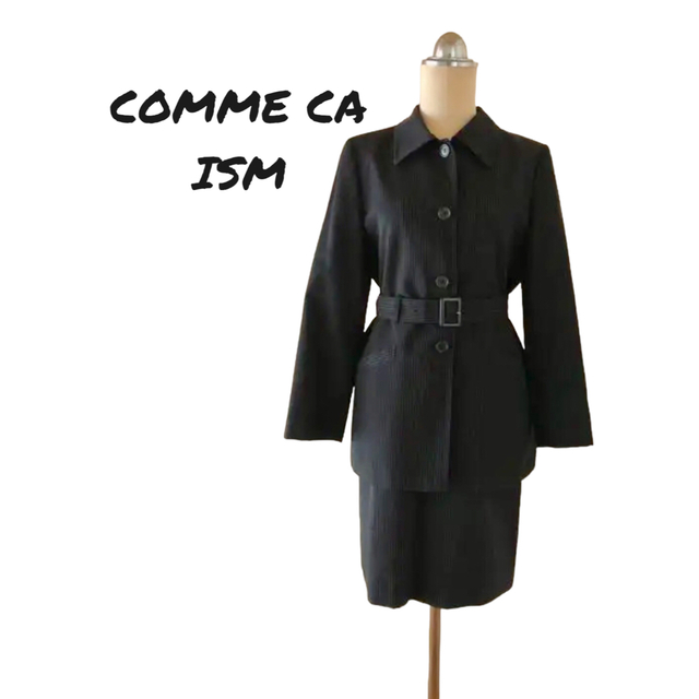 COMME CA ISM(コムサイズム)のCOMME CA ISM 黒セットアップ  サイズM レディースのフォーマル/ドレス(スーツ)の商品写真