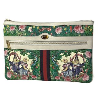 Gucci - GUCCI グッチ フローラ 財布 クラッチ ポシェット ホワイト 花