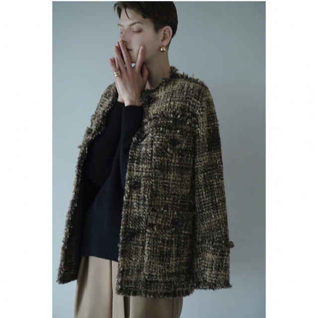 CLANE NO COLOR TWEED JACKETレディース