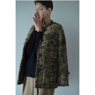 クラネ(CLANE)のCLANE NO COLOR TWEED JACKET(ノーカラージャケット)