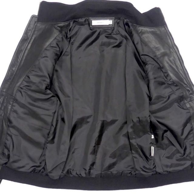 レザージャケット ブルゾン ジャンパー M 黒 本革 メンズ コートTY1485
