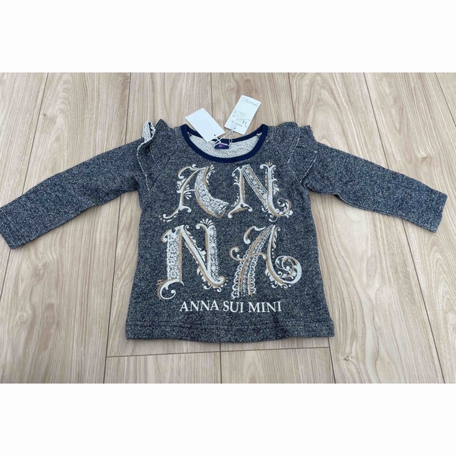 ANNA SUI mini(アナスイミニ)の新品　アナスイミニ　長袖Tシャツ　90 キッズ/ベビー/マタニティのキッズ服女の子用(90cm~)(Tシャツ/カットソー)の商品写真