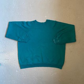 ヘインズ(Hanes)の90s hanes ヘインズ 無地ラグランスウェット XL 碧色(スウェット)