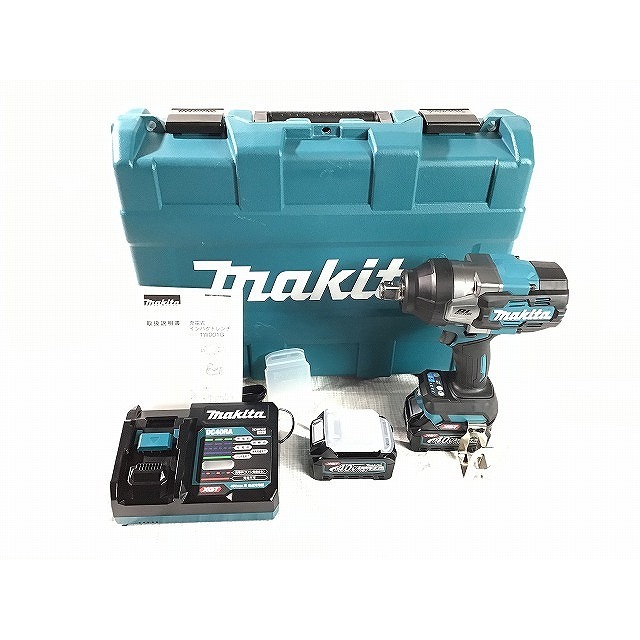 ☆未使用品☆makita マキタ 40Vmax 充電式インパクトレンチ TW001GRDX バッテリー2個(BL4025 2.5Ah)付き 充電器(DC40RA)付き 62892