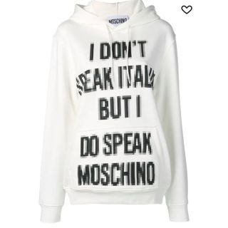 モスキーノ(MOSCHINO)のモスキーノ　パーカー　ホワイト(パーカー)