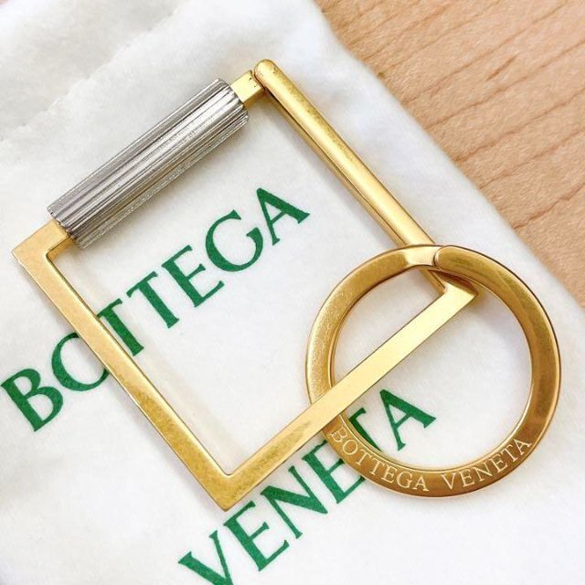 新品未使用】BOTTEGA VENETA キーリング ゴールド キーホルダー-