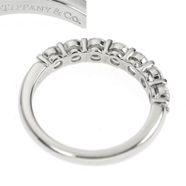 Tiffany & Co.(ティファニー)のティファニー Pt950 ダイヤモンド リング ハーフサークル シェアドプロング レディースのアクセサリー(リング(指輪))の商品写真