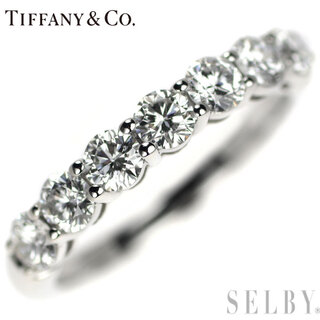 ティファニー(Tiffany & Co.)のティファニー Pt950 ダイヤモンド リング ハーフサークル シェアドプロング(リング(指輪))
