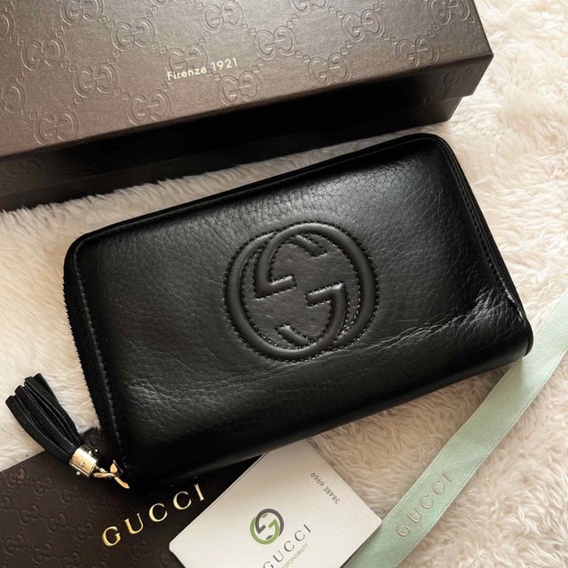 安心の正規輸入品 美品 GUCCI グッチ 長財布 コンパクト SOHO ラウンド
