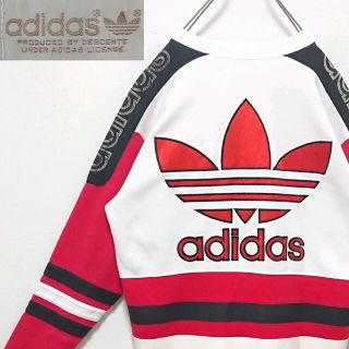 アディダス(adidas)の【激レア 希少】アディダス 80s 両面 トレフォイル 刺繍 ロゴ スウェット(スウェット)